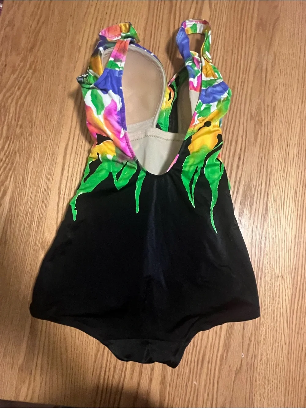 Vintage Hawaiian Floral Romper One Piece Swim Suit